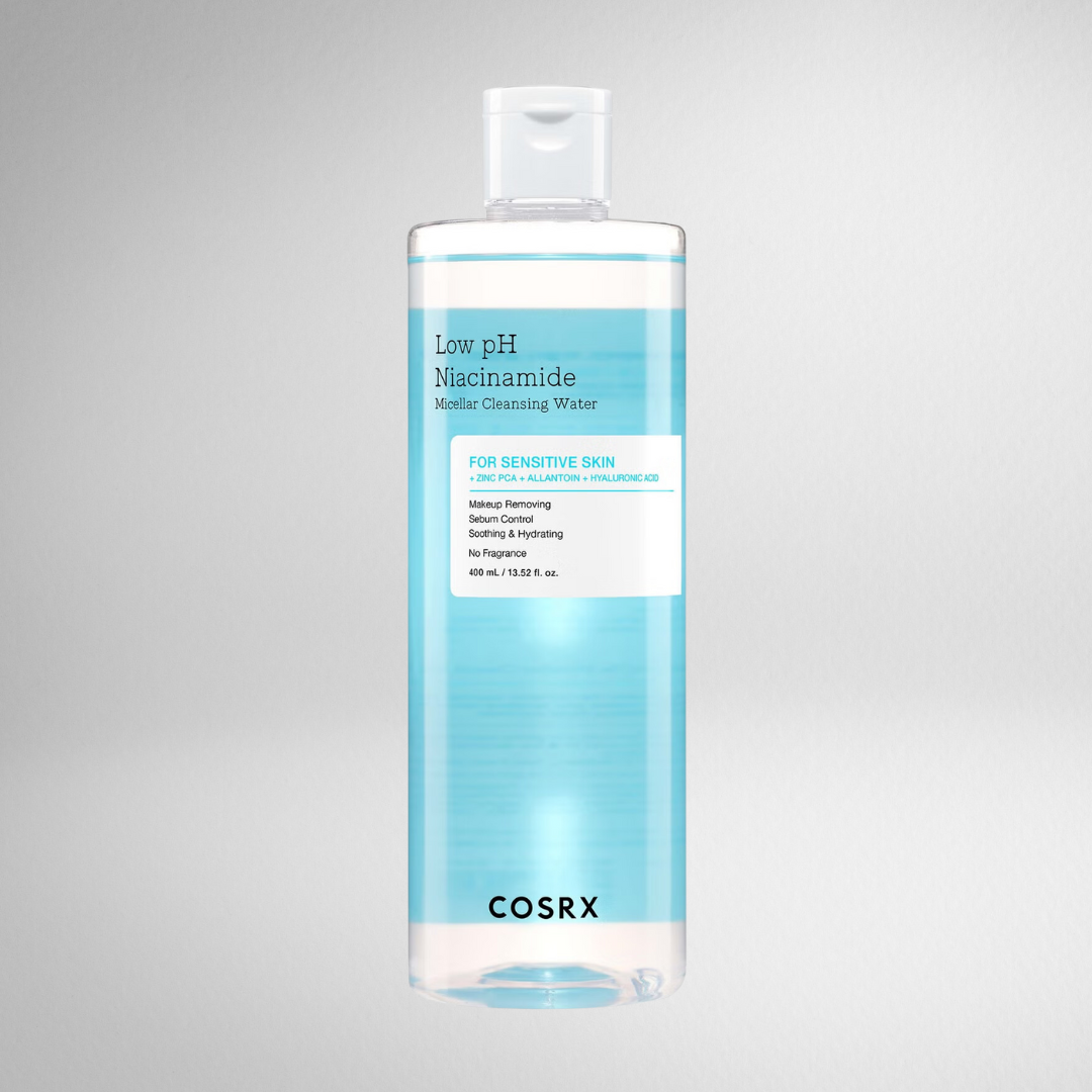 COSRX Low pH Niacinamide Micellar Cleansing Water 13.52fl.oz/400ml front label