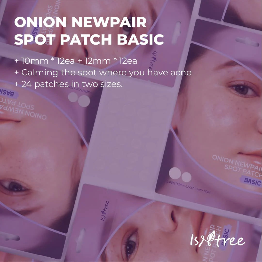 ISNTREE Onion Newpair Pimple Patch Basic - 24 Επιθέματα για Σπυράκια