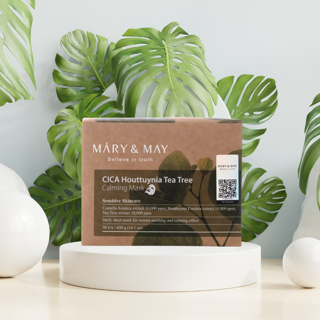 Mary&May Cica Houttuynia Tea Tree Mask 30pcs. packaging label front