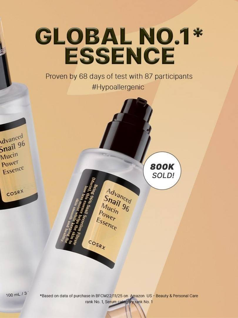 COSRX Ενυδατικό essence με βλεννίνη σαλιγκαριού