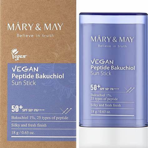 Mary & May Vegan Peptide Bakuchiol Αντηλιακό στικ SPF50+ PA++++ (18g)
