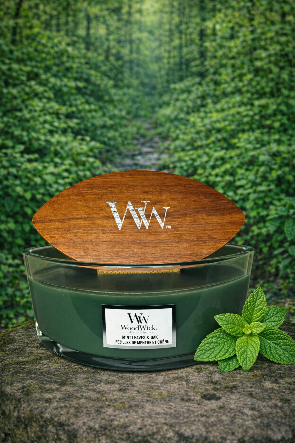 WoodWick Mint Leaves & Oak 453,6gr.