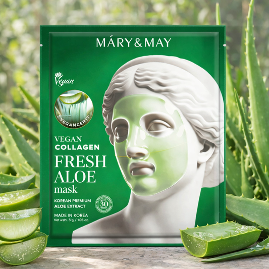 Mary & May Vegan Collagen Fresh Aloe Sheet Mask 30g